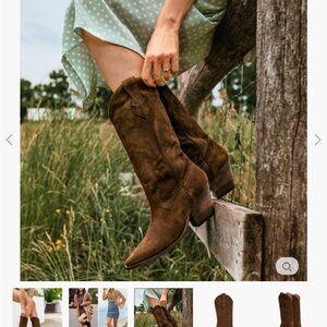 NEW Thursday Boot Brown Suede Cowboy Boots